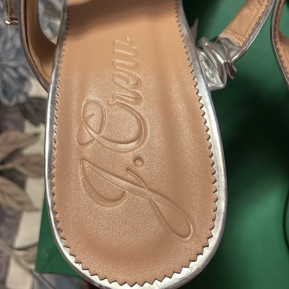J.Crew Lucie jeweled sandals in Italian metallic leather BS878